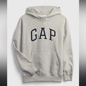 Teen Gap Logo Hoodie - Grey with navy blue